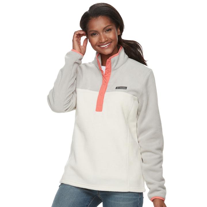 Women's Columbia Three Lakes Fleece Pullover Jacket, Size: Xl, Natural