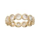 Sophie Miller 14k Gold Plated Cubic Zirconia Eternity Ring, Women's, Size: 9, White