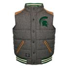 Men's Franchise Club Michigan State Spartans Legacy Reversible Vest, Size: Xxl, Grey