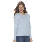 Petite Croft & Barrow&reg; Cable Knit Sweater, Women's, Size: S Petite, Light Blue