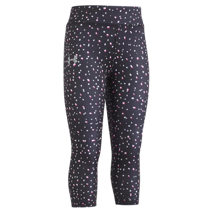 Girls 4-6x Under Armour Dot Capri Studio Leggings, Size: 6x, Black