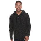 Men's Rock & Republic Hooded Thermal Tee, Size: Medium, Black