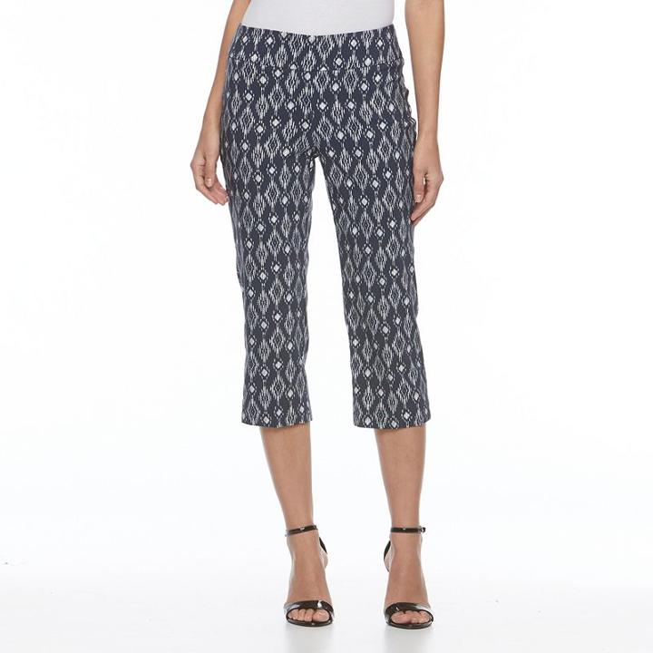 Women's Dana Buchman Pull-on Capris, Size: Medium, Blue