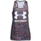 Girls 7-16 Under Armour Pixelated Logo Racerback Tank Top, Size: Medium, Black