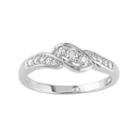 10k White Gold 1/4-ct. T.w. Diamond Swirl Ring, Women's, Size: 5