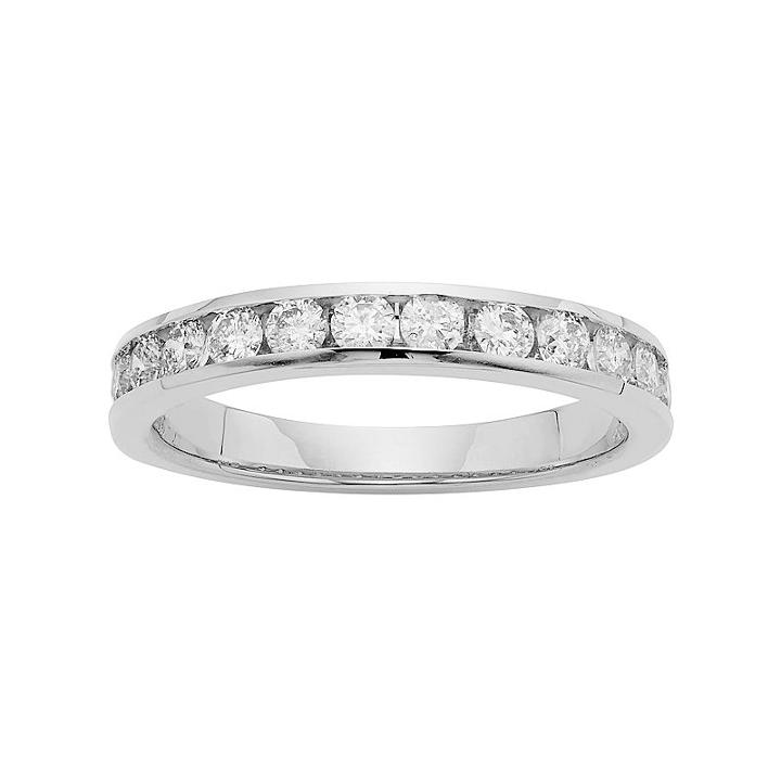 14k Gold 3/4 Carat T.w. Diamond Anniversary Ring, Women's, Size: 7.50, White