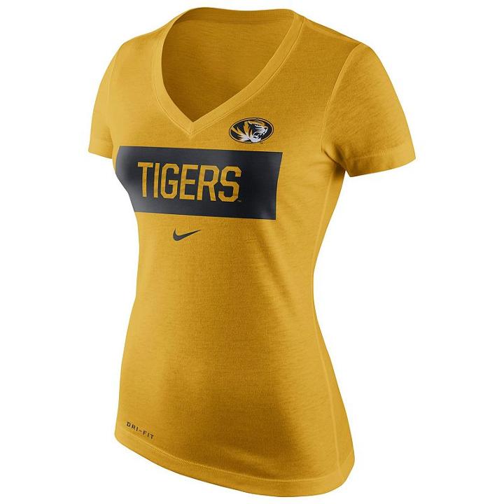 Women's Nike Missouri Tigers Tailgate Dri-fit Tee, Size: Large, Gold