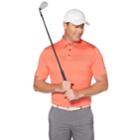 Men's Grand Slam Placement Regular-fit Striped Golf Polo, Size: Xxl, Med Pink
