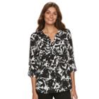 Women's Croft & Barrow&reg; Roll-tab Crepe Shirt, Size: Small, Oxford