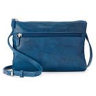 Ili Double Entry Leather Crossbody Bag, Women's, Blue