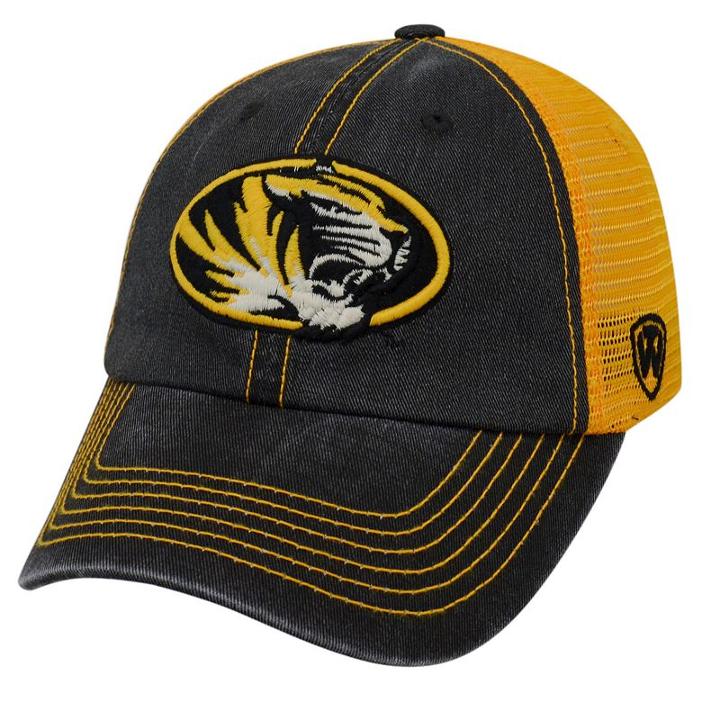 Adult Missouri Tigers Crossroads Vintage Snapback Cap, Men's, Black