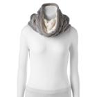 Sonoma Goods For Life&trade; Braided Cable-knit Lined Cowl Scarf, Women's, Grey