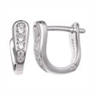Primrose Sterling Silver Cubic Zirconia U-hoop Earrings, Women's
