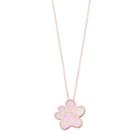 14k Rose Gold Over Silver Lab-created Pink Opal Paw Print Pendant, Women's, Size: 18