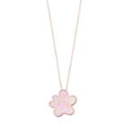 14k Rose Gold Over Silver Lab-created Pink Opal Paw Print Pendant, Women's, Size: 18