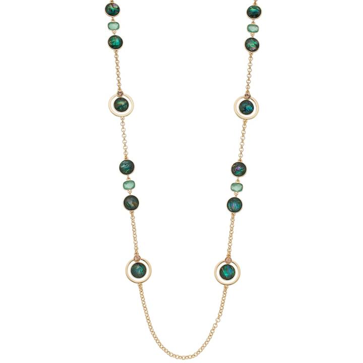 Dana Buchman Simulated Abalone Long Station Necklace, Women's, Green