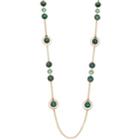 Dana Buchman Simulated Abalone Long Station Necklace, Women's, Green
