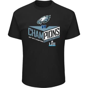 Men's Philadelphia Eagles 2017 Nfc Champions Destiny Drive Tee, Size: Small, Oxford