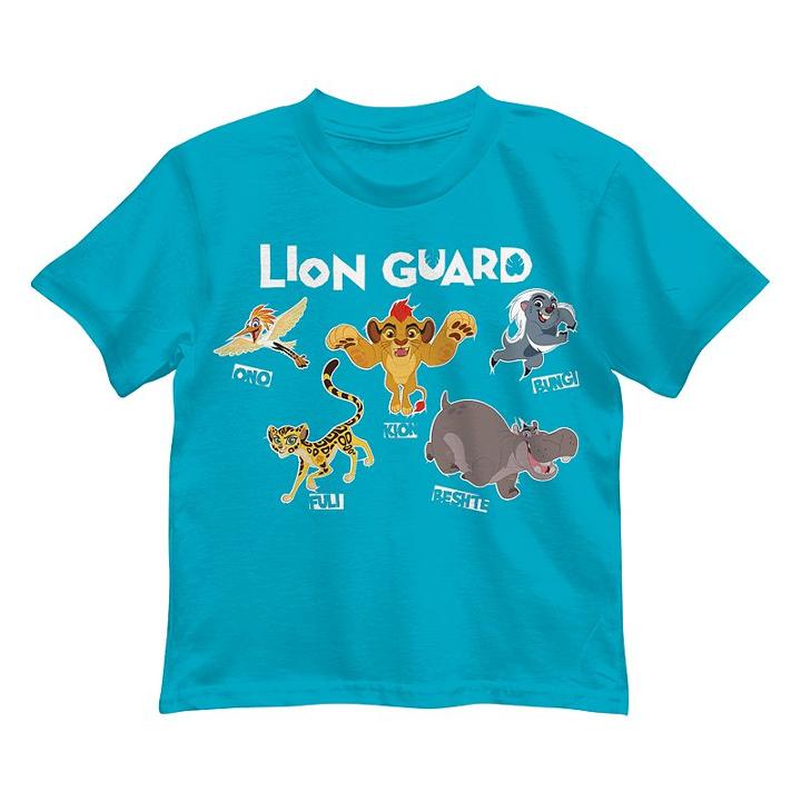 Disney's The Lion Guard Kion, Beshte & Ono Boys 4-7 Group Tee, Boy's, Size: 5-6, Turquoise/blue (turq/aqua)