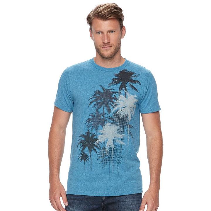 Men's Apt. 9&reg; Venice Palms Tee, Size: Small, Med Blue