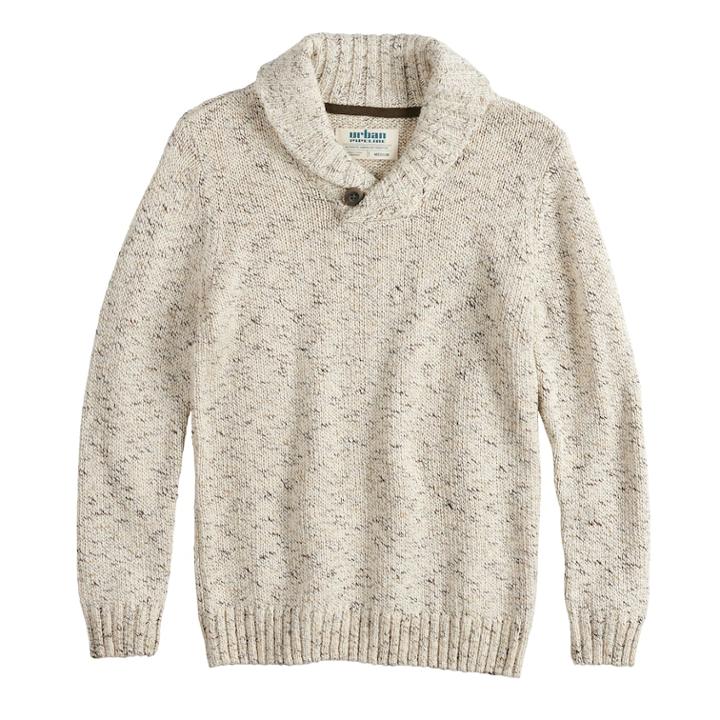 Boys 8-20 Urban Pipeline&trade; Shawl-collar Pull-over Sweater, Size: Small, White