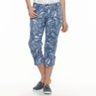 Women's Croft & Barrow&reg; Cuffed Jean Capris, Size: 18, Med Blue