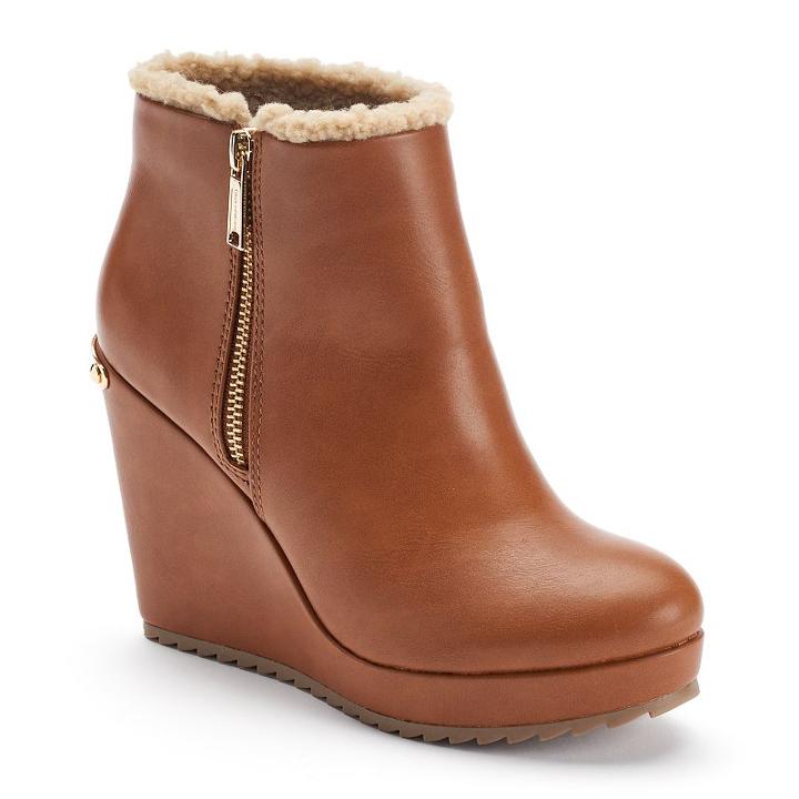 Juicy Couture Women's Wedge Ankle Boots, Size: 6, Brown Oth