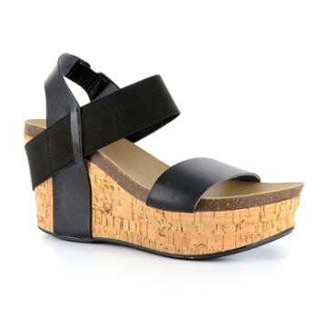 Corkys Wedge Women's Wedge Sandals, Size: 10, Black