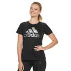 Women's Adidas Badge Of Sport Short Sleeve Graphic Tee, Size: Xl, Black