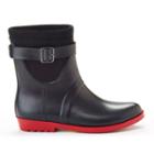 Henry Ferrera French Women's Water-resistant Ankle Rain Boots, Size: 6, Black