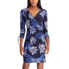 Petite Chaps Floral Jersey Sheath Dress, Women's, Size: M Petite, Blue (navy)