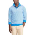 Men's Chaps Classic-fit Easy-care Knit Quarter-zip Pullover, Size: Large, Blue