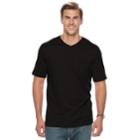 Big & Tall Croft & Barrow&reg; Classic-fit Easy-care V-neck Pocket Tee, Men's, Size: L Tall, Black