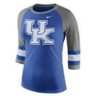 Women's Nike Kentucky Wildcats Striped Sleeve Tee, Size: Medium, Blue