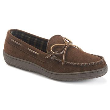 Hideaways By L.b. Evans Marion Suede Men's Wide-width Moccasins, Size: Medium (8), Brown