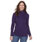 Women's Croft & Barrow&reg; Essential Mockneck Top, Size: Xxl, Drk Purple