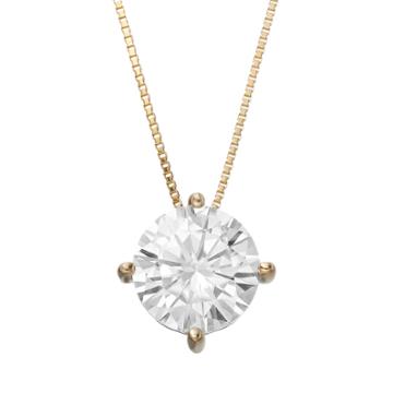 Forever Brilliant 1 9/10 Carat T.w. Lab-created Moissanite 14k Gold Pendant Necklace, Women's, Size: 18