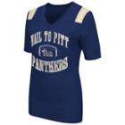Women's Campus Heritage Pitt Panthers Distressed Artistic Tee, Size: Xl, Blue (navy)