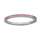 Stacks And Stones Sterling Silver Pink Enamel Stack Ring, Women's, Size: 6