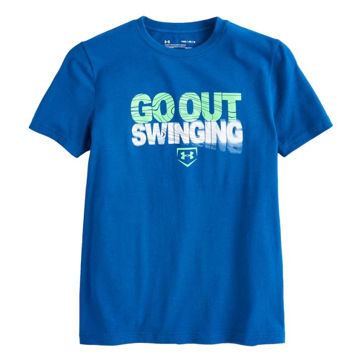 Boys 8-20 Under Armour Go Out Swinging Tee, Size: Xl, Blue