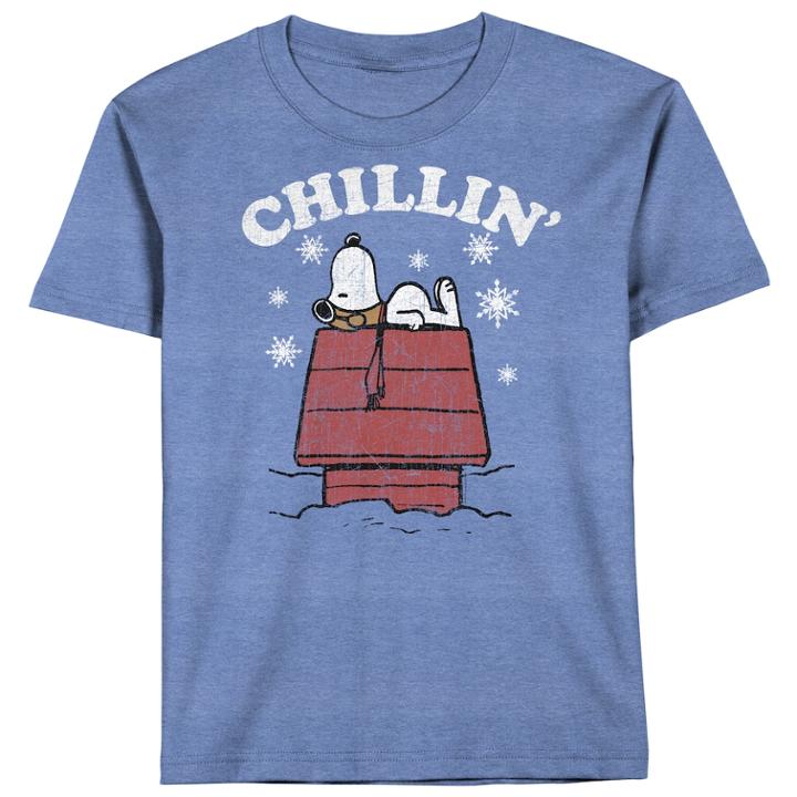 Boys 8-20 Peanuts Snoopy Chillin Tee, Size: Large, Blue