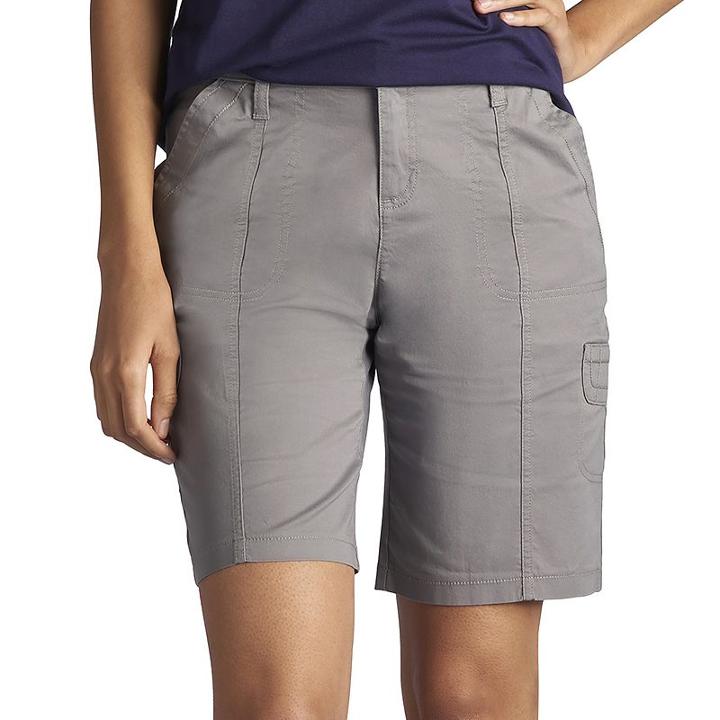 Women's Lee Delaney Relaxed Fit Bermuda Shorts, Size: 14 Avg/reg, Med Grey