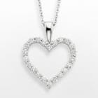 18k White Gold 1/2-ct. T.w. Igl Certified Colorless Diamond Heart Pendant, Women's, Size: 18