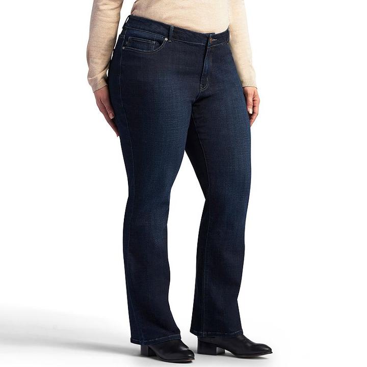 Plus Size Lee Modern-fit Straight Leg Jeans, Women's, Size: 22w Short, Dark Blue
