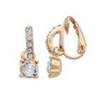 Dana Buchman Crystal Clip-on Drop Earrings, Women's, Gold