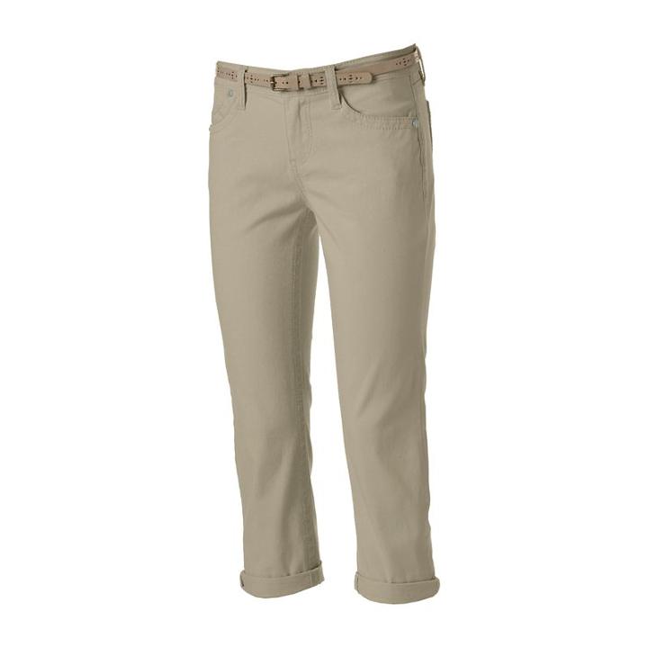 Juniors' Unionbay Winnie Stretch Twill Capris, Girl's, Size: 5, Dark Beige