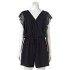 Women's Apt. 9&reg; Ruffle Romper, Size: Xs, Black