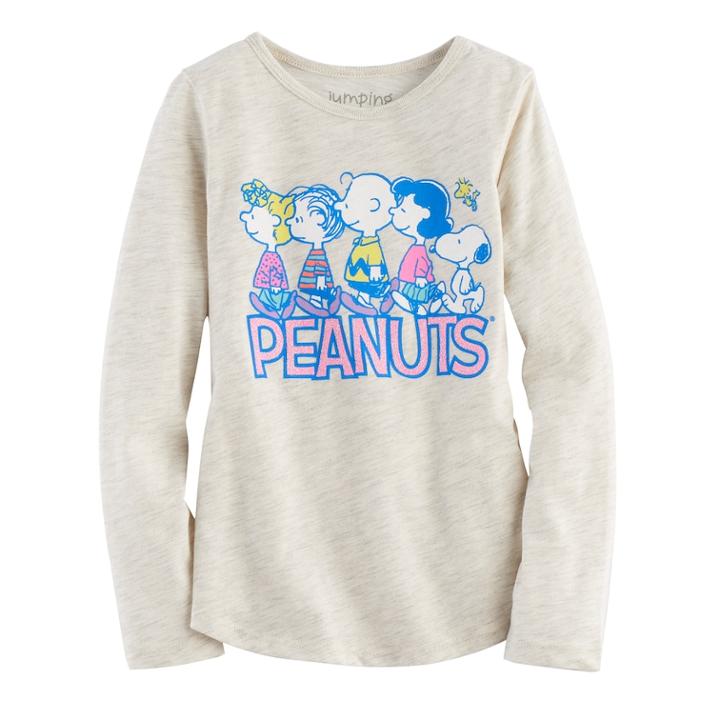 Girls 4-10 Jumping Beans&reg; Peanuts Gang Tee, Size: 5, Beige Oth