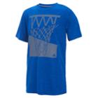 Boys 8-20 Adidas Hacked Hoop Basketball Graphic Tee, Size: Medium, Blue (navy)