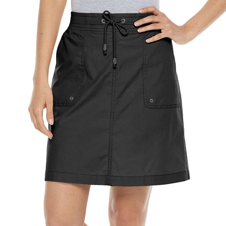 Women's Croft & Barrow&reg; Utility Skort, Size: 18, Black